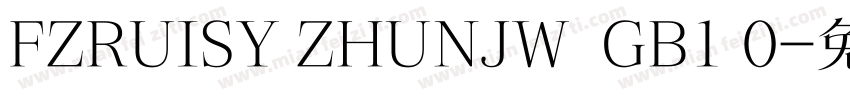 FZRUISY ZHUNJW  GB1 0字体转换